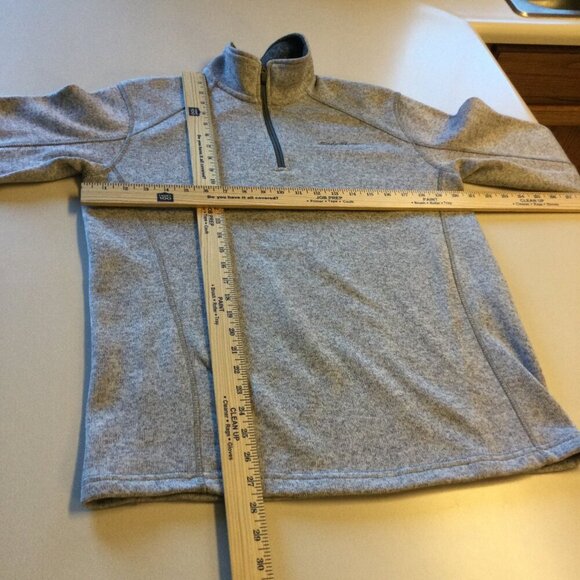 Eddie Bauer 1/4 Zip Fleece Pullover Mens Medium Gray Comfy - Picture 6 of 10